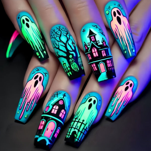 12 Sizes-24 Pcs Press On Nails Y844