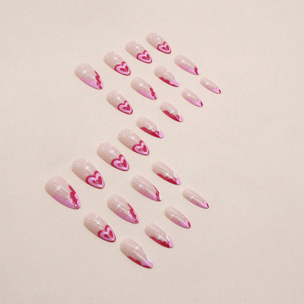 12 Sizes-24 Pcs Press On Nails W1015