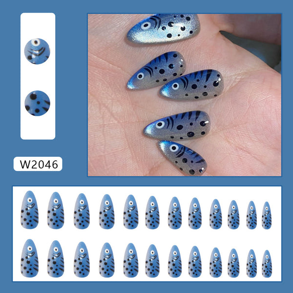 12 Sizes-24 Pcs Press On Nails W2046