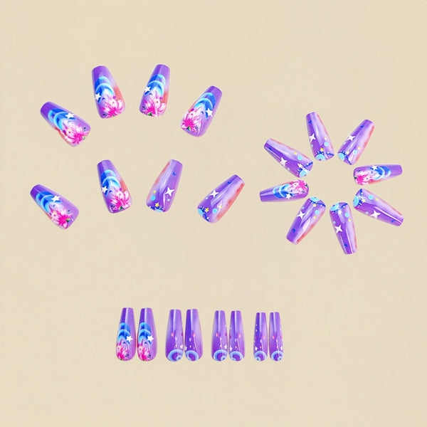 12 Sizes-24 Pcs Press On Nails Y993