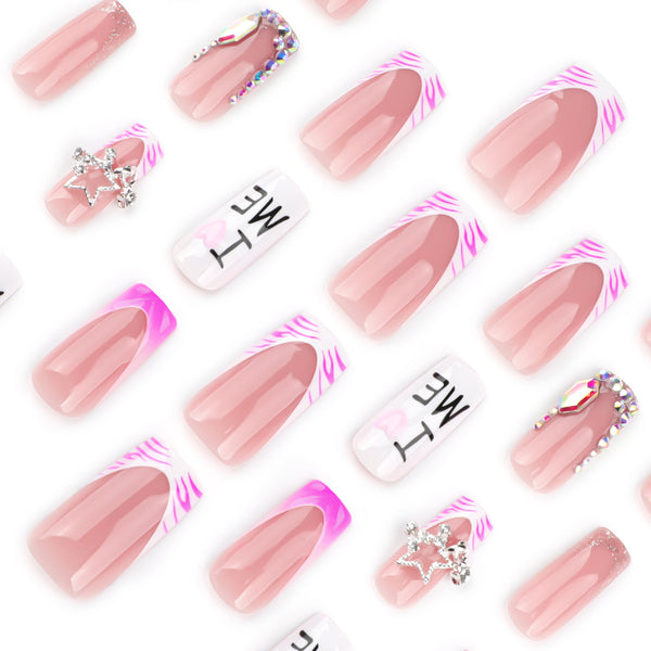 12 Sizes-24 Pcs Press On Nails JP3673