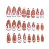 12 Sizes-24 Pcs Press On Nails LC1251