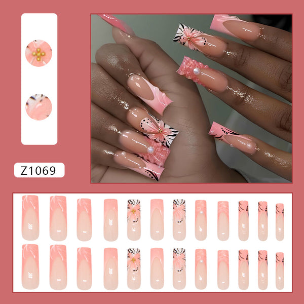 12 Sizes-24 Pcs Press On Nails Z1069
