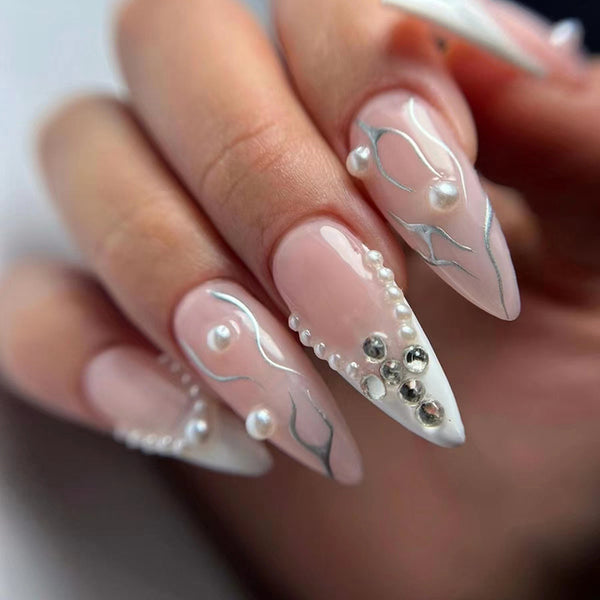 12 Sizes-24 Pcs Press On Nails Z697