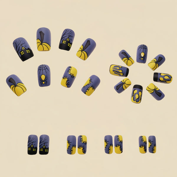 12 Sizes-24 Pcs Press On Nails Y185