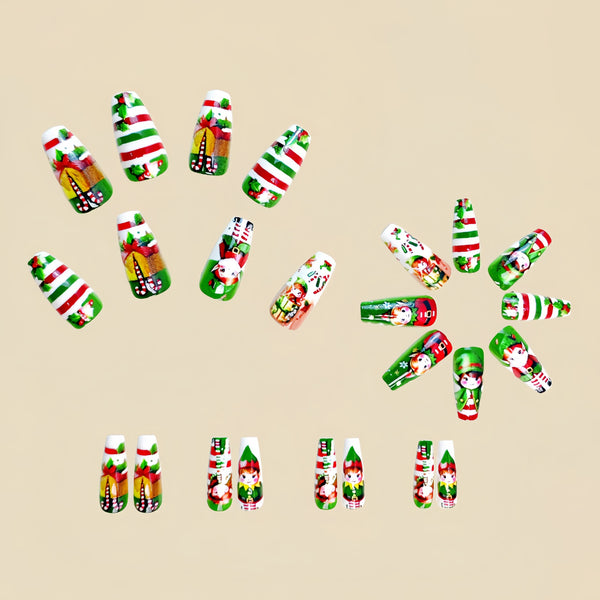 12 Sizes-24 Pcs Press On Nails Y422