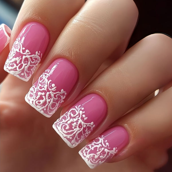 12 Sizes-24 Pcs Press On Nails Y1554