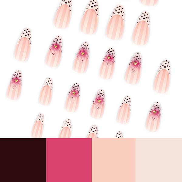 12 Sizes-24 Pcs Press On Nails JP4334