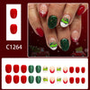 12 Sizes-24 Pcs Press On Nails C1264