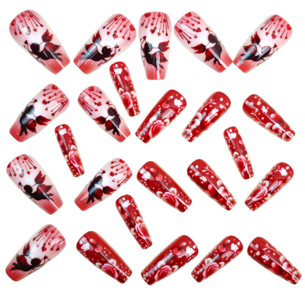 12 Sizes-24 Pcs Press On Nails Y1747