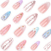 12 Sizes-24 Pcs Press On Nails JP3267