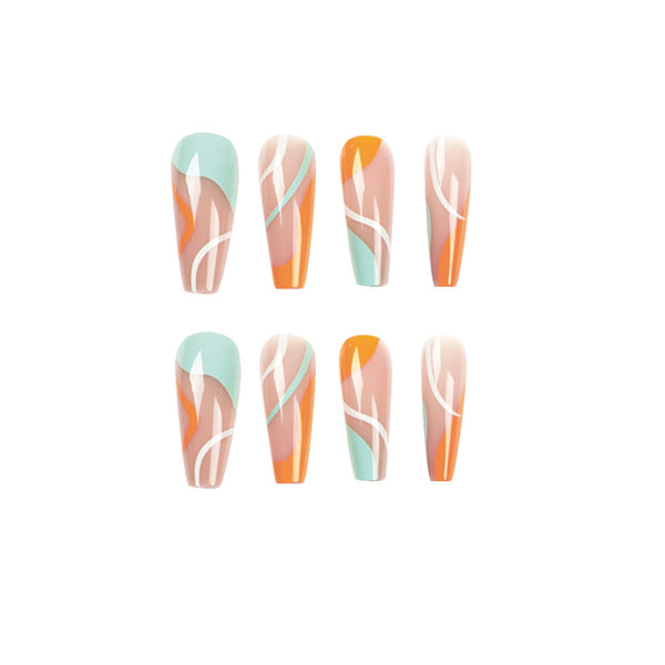 12 Sizes-24 Pcs Press On Nails JP1761