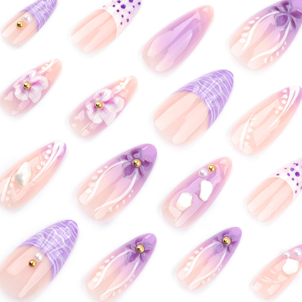 12 Sizes-24 Pcs Press On Nails JP3503
