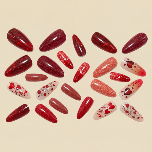12 Sizes-24 Pcs Press On Nails Y1734