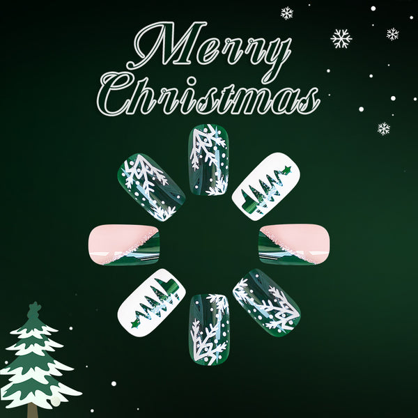 12 Sizes-24 Pcs Press On Nails C1320