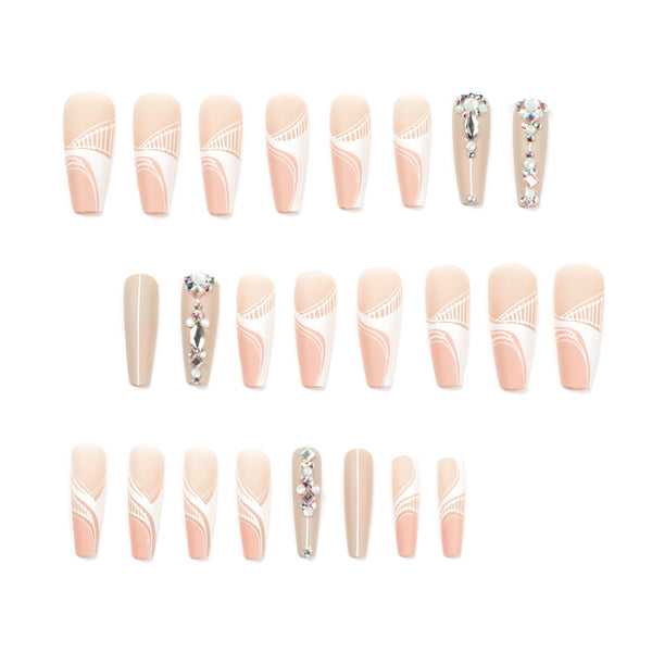 12 Sizes-24 Pcs Press On Nails JP1812