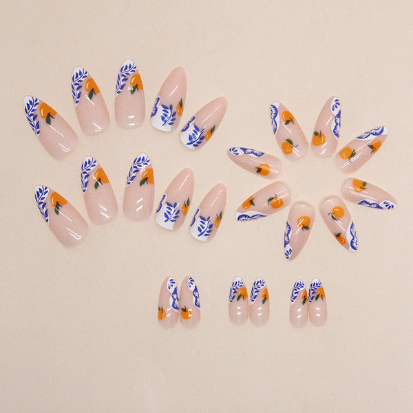 12 Sizes-24 Pcs Press On Nails W1323