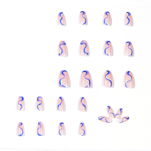 12 Sizes-24 Pcs Press On Nails JP1102