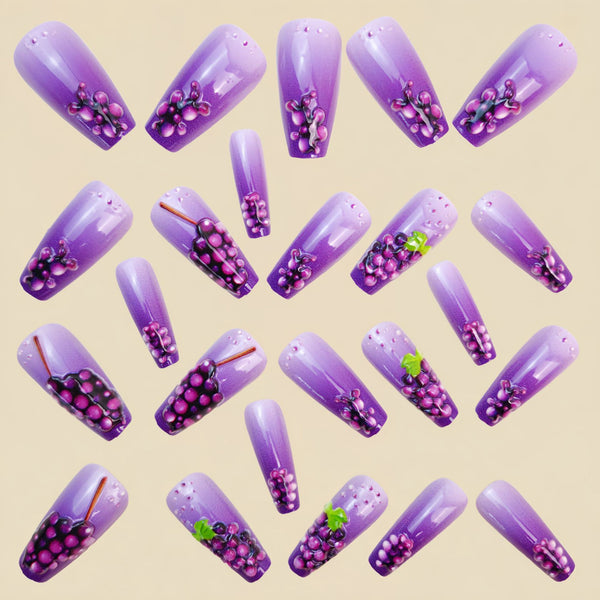 12 Sizes-24 Pcs Press On Nails Y1380