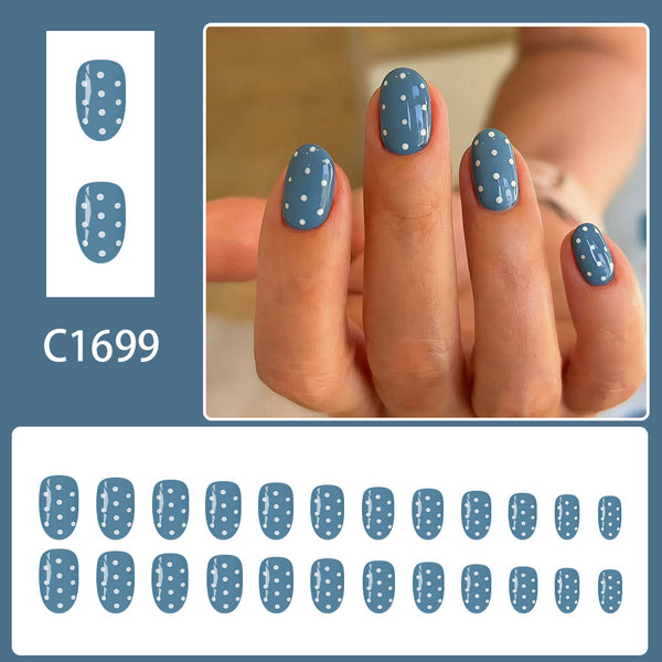 12 Sizes-24 Pcs Press On Nails C1699