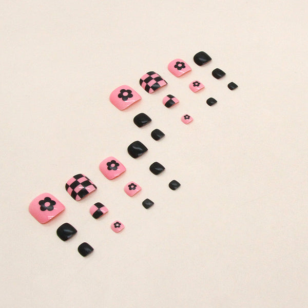 12 Sizes-24 Pcs Press On Nails F102