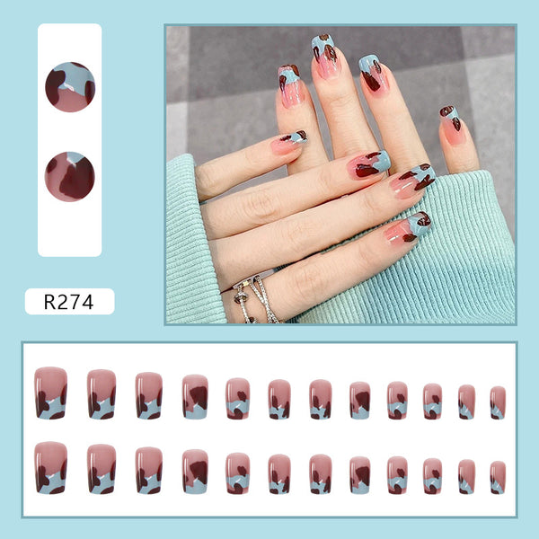 12 Sizes-24 Pcs Press On Nails R241