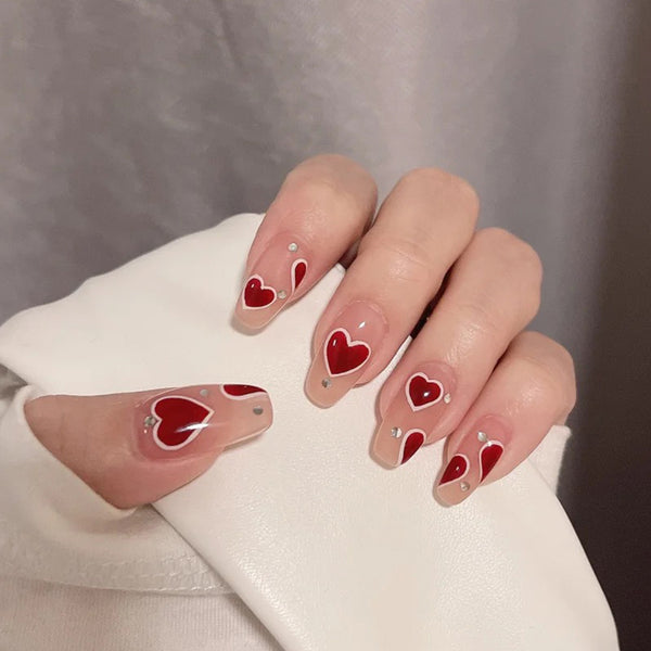 12 Sizes-24 Pcs Press On Nails JP1105