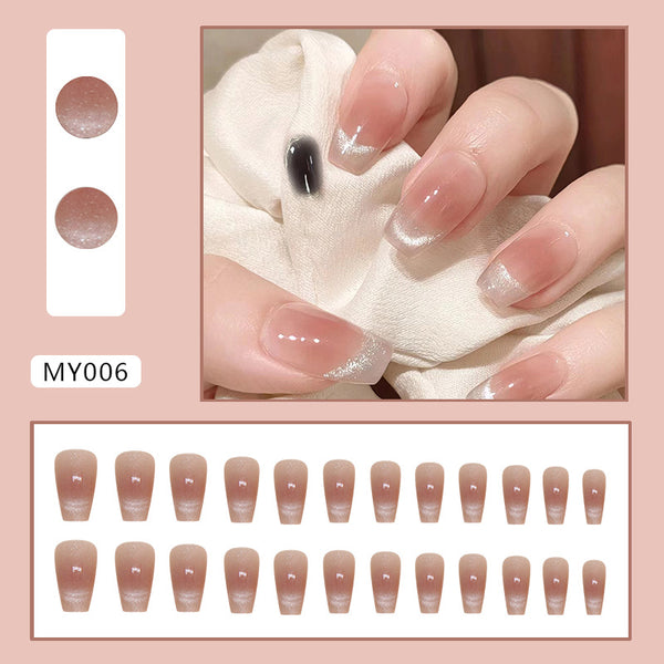 12 Sizes-24 Pcs Press On Nails MY006