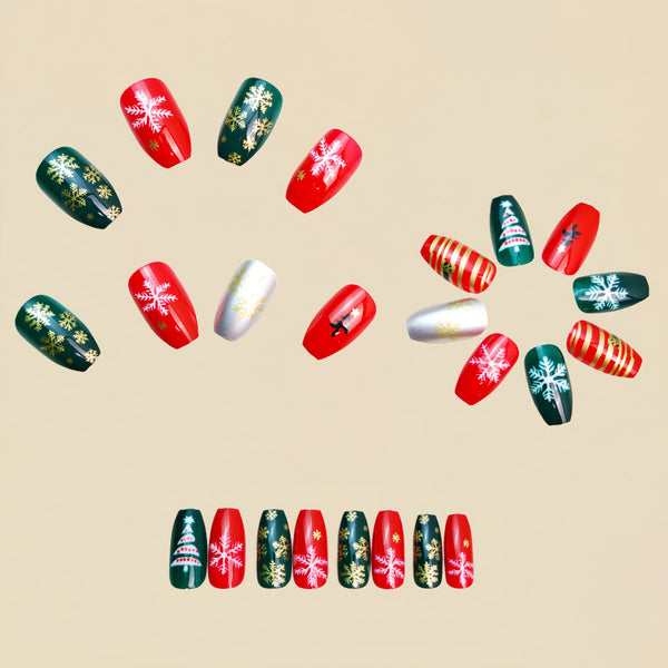 12 Sizes-24 Pcs Press On Nails Y1269
