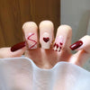 12 Sizes-24 Pcs Press On Nails R727