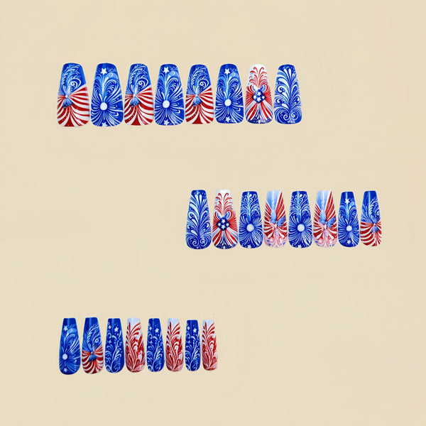 12 Sizes-24 Pcs Press On Nails Y654