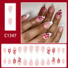 12 Sizes-24 Pcs Press On Nails C1347