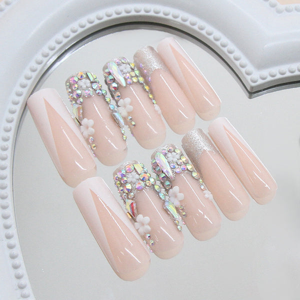 12 Sizes-24 Pcs Press On Nails Z1032