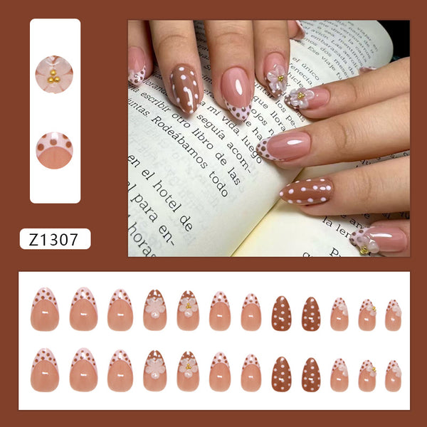 12 Sizes-24 Pcs Press On Nails Z1307
