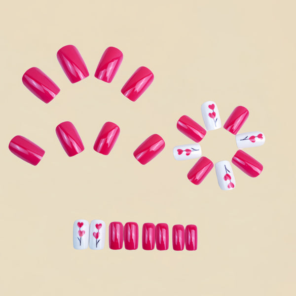 12 Sizes-24 Pcs Press On Nails Y1636