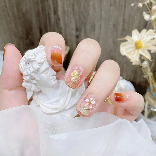 12 Sizes-24 Pcs Press On Nails Z433