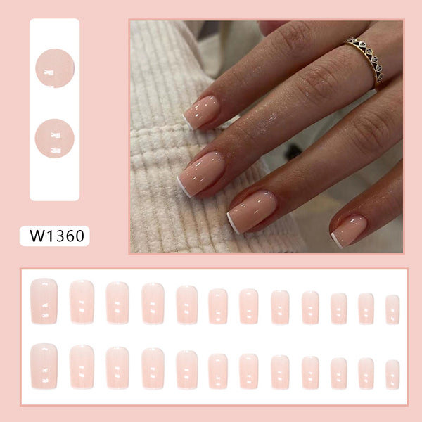 12 Sizes-24 Pcs Press On Nails W1360