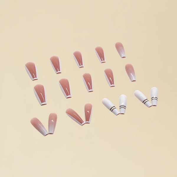 12 Sizes-24 Pcs Press On Nails Y033