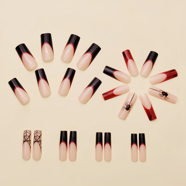 12 Sizes-24 Pcs Press On Nails Y125