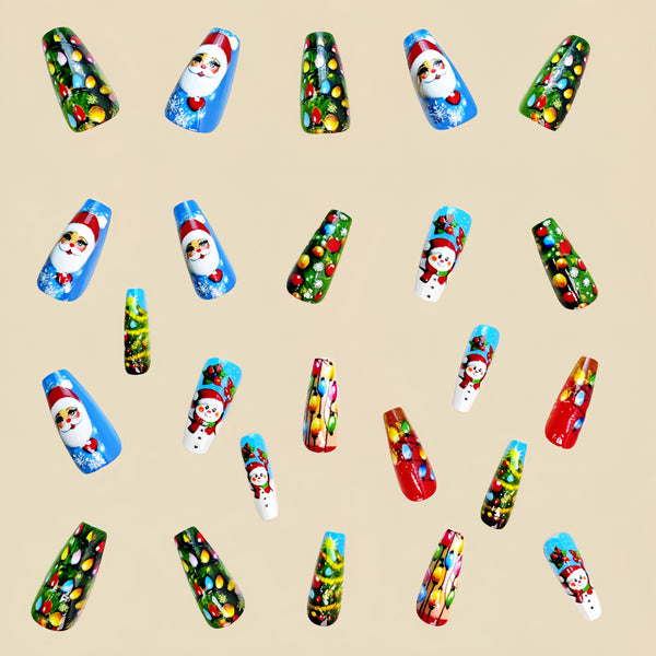 12 Sizes-24 Pcs Press On Nails Y421