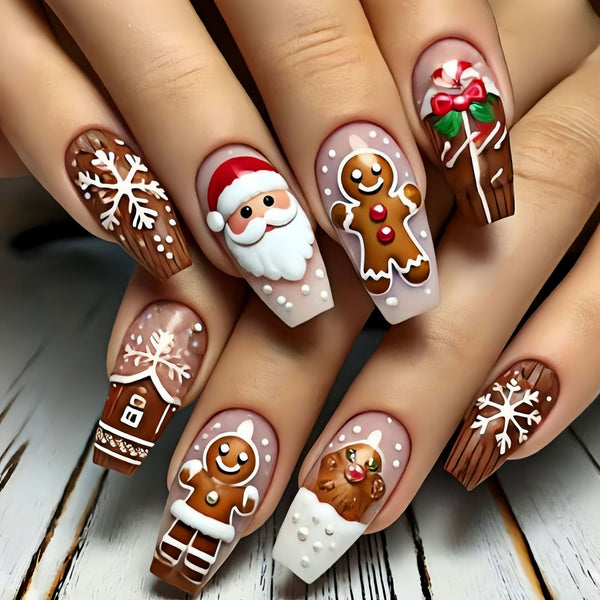 12 Sizes-24 Pcs Press On Nails Y1295