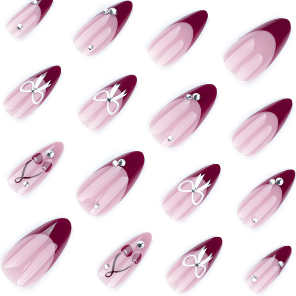 12 Sizes-24 Pcs Press On Nails JP3733