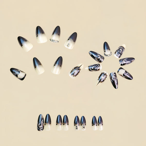 12 Sizes-24 Pcs Press On Nails Y861