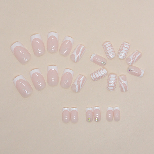 12 Sizes-24 Pcs Press On Nails Z763