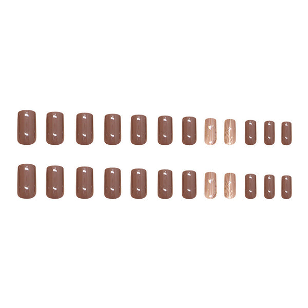 12 Sizes-24 Pcs Press On Nails W1782
