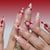 12 Sizes-24 Pcs Press On Nails C1522