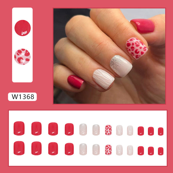 12 Sizes-24 Pcs Press On Nails W1368