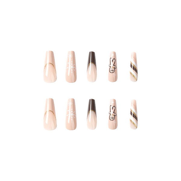 12 Sizes-24 Pcs Press On Nails JP1897
