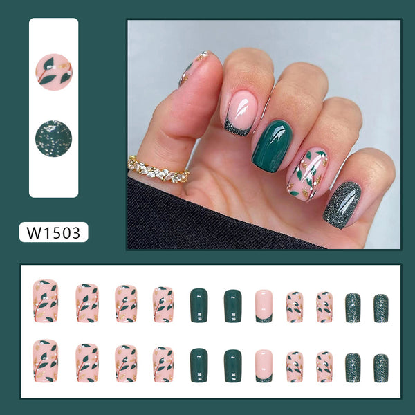 12 Sizes-24 Pcs Press On Nails W1503