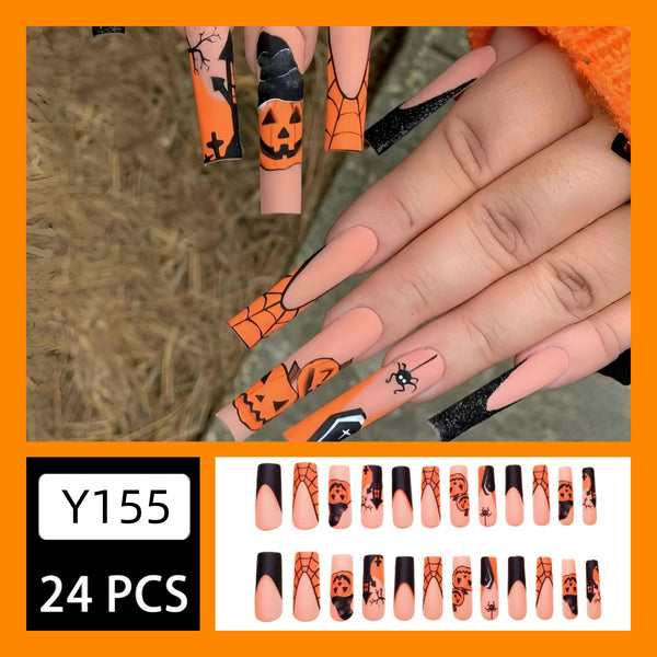 12 Sizes-24 Pcs Press On Nails Y155
